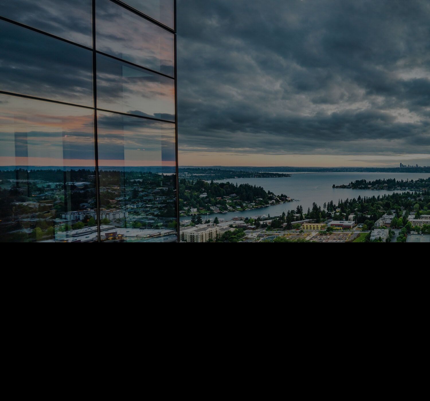 Panoramic views from the 31st floor of our Bellevue steakhouse and sushi restaurant.