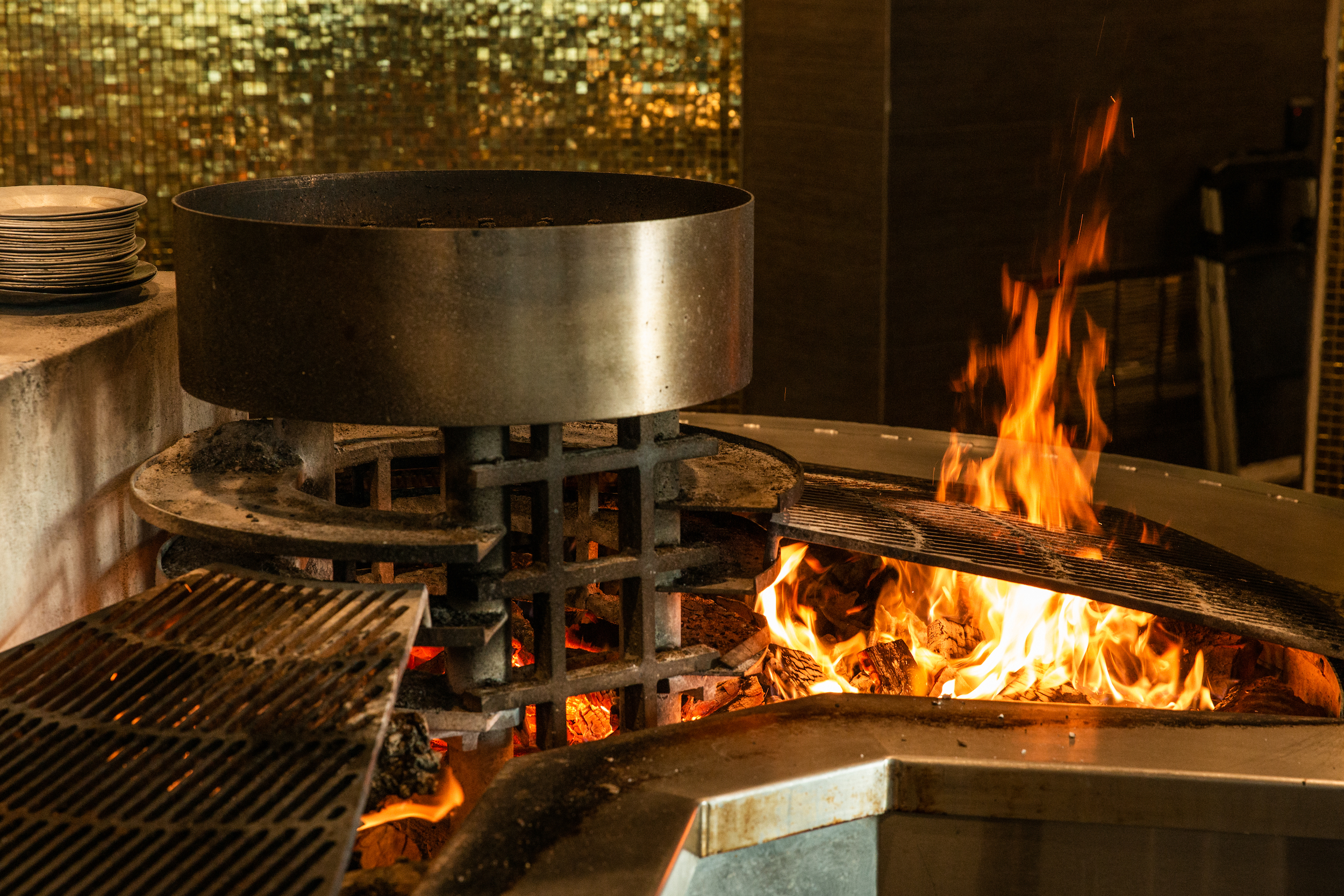 Steak Grilling on Open Flame