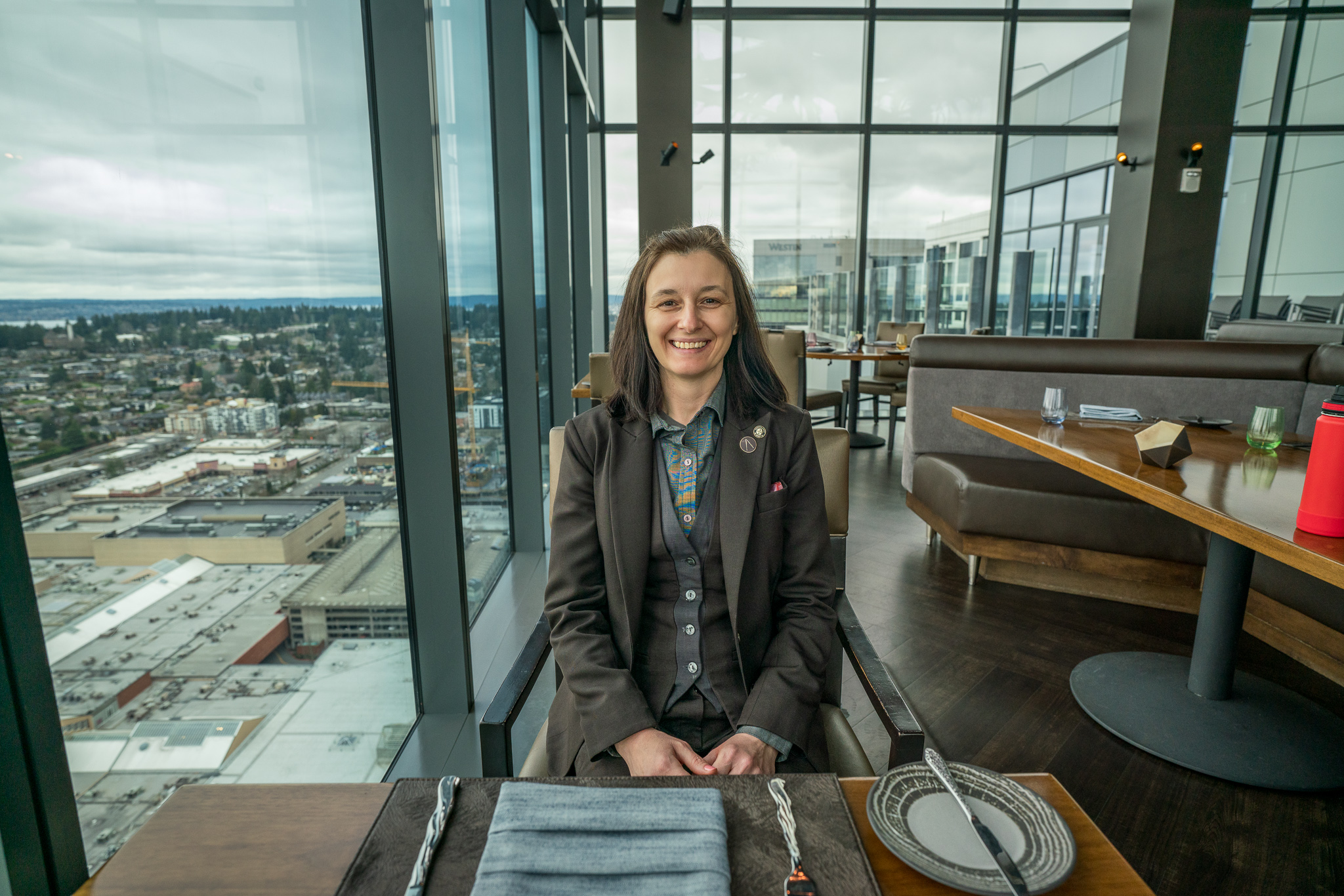 Server at Bellevue fine dining restaurant, Marietta Doppenberg