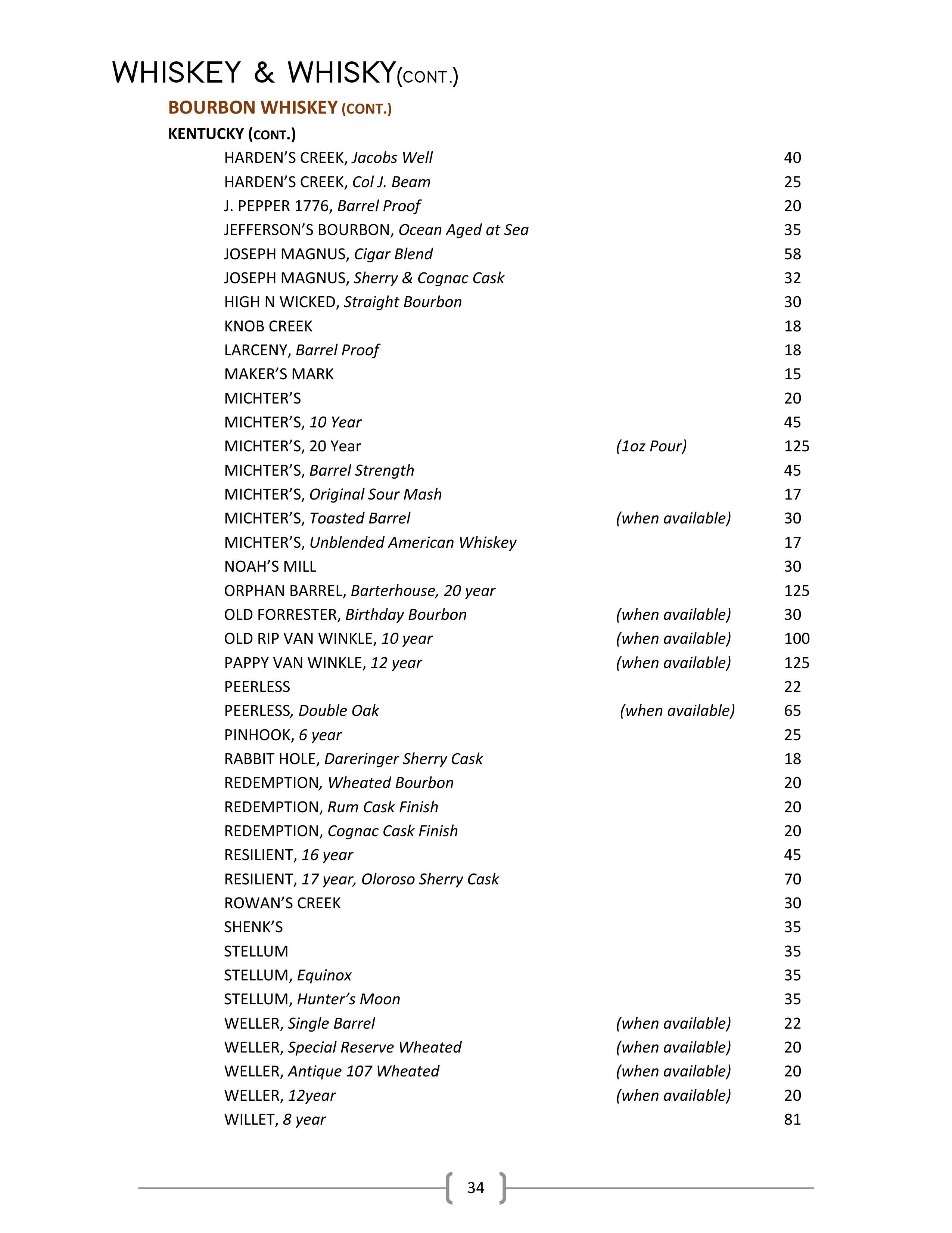 Wine & Spirits List Ascend Prime Steak & Sushi
