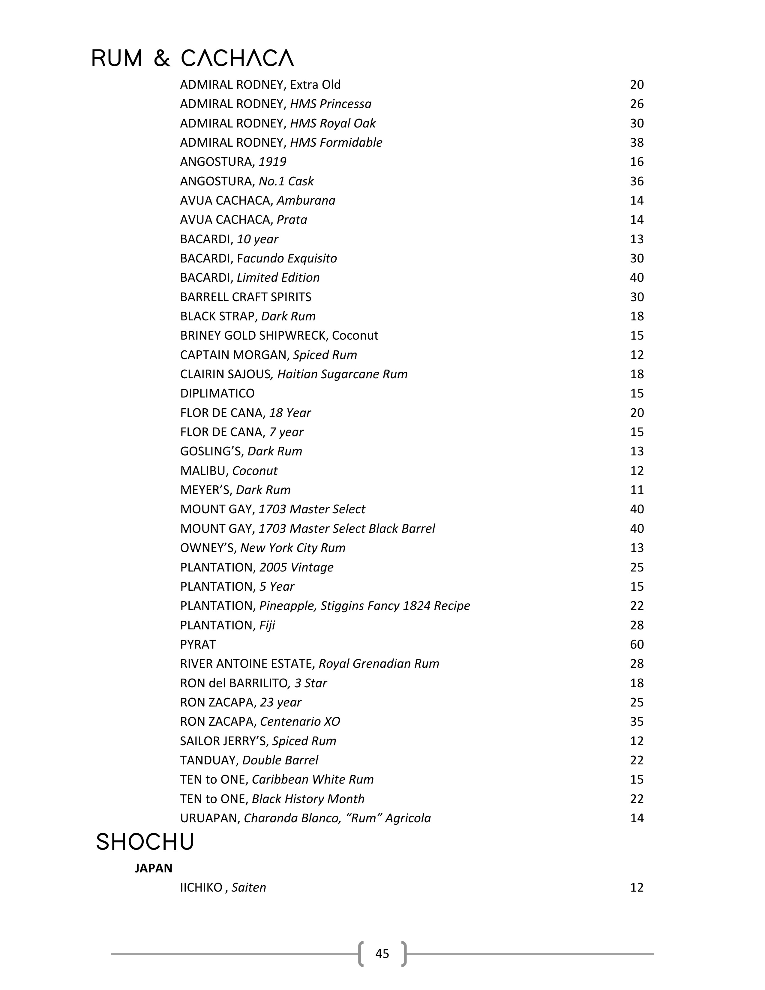 Wine & Spirits List Ascend Prime Steak & Sushi
