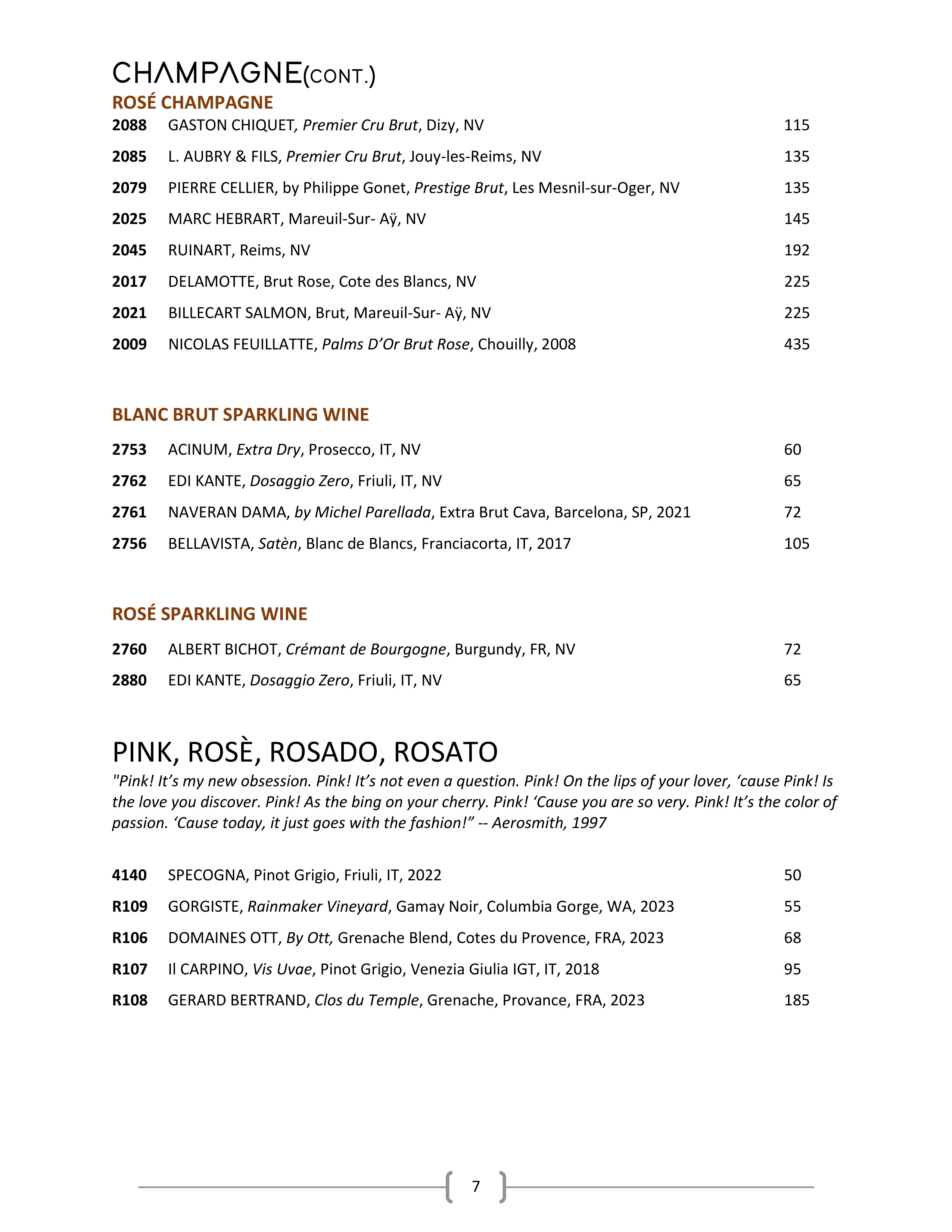 9. Wine & Spirits List - Ascend Prime