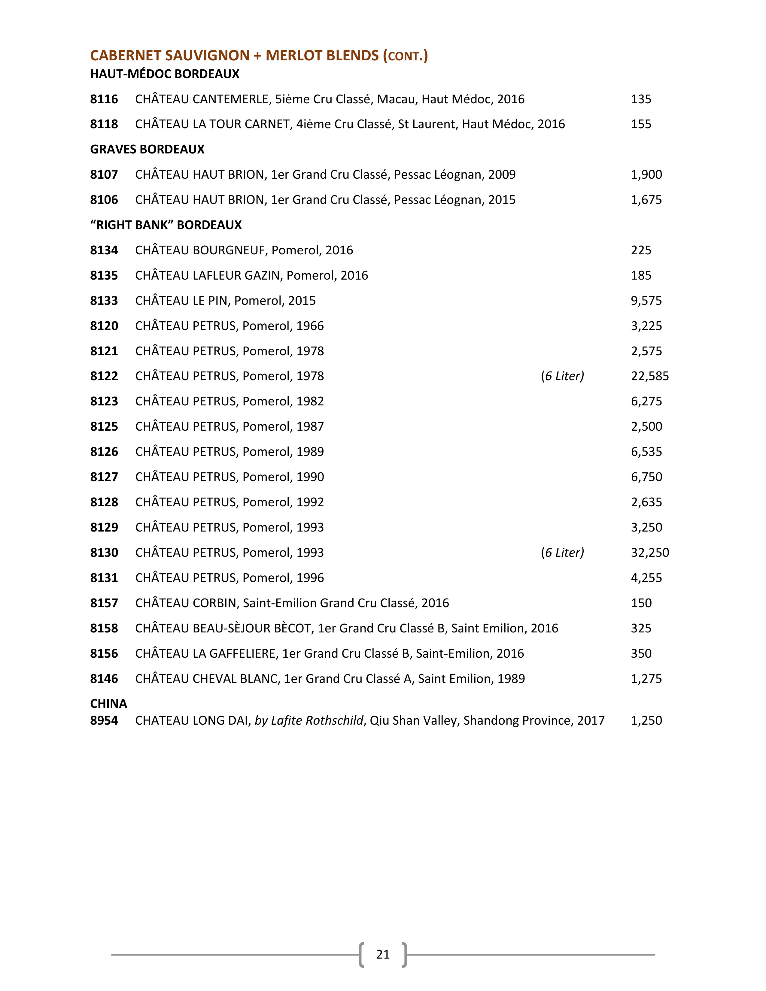 23. Wine & Spirits List - Ascend Prime