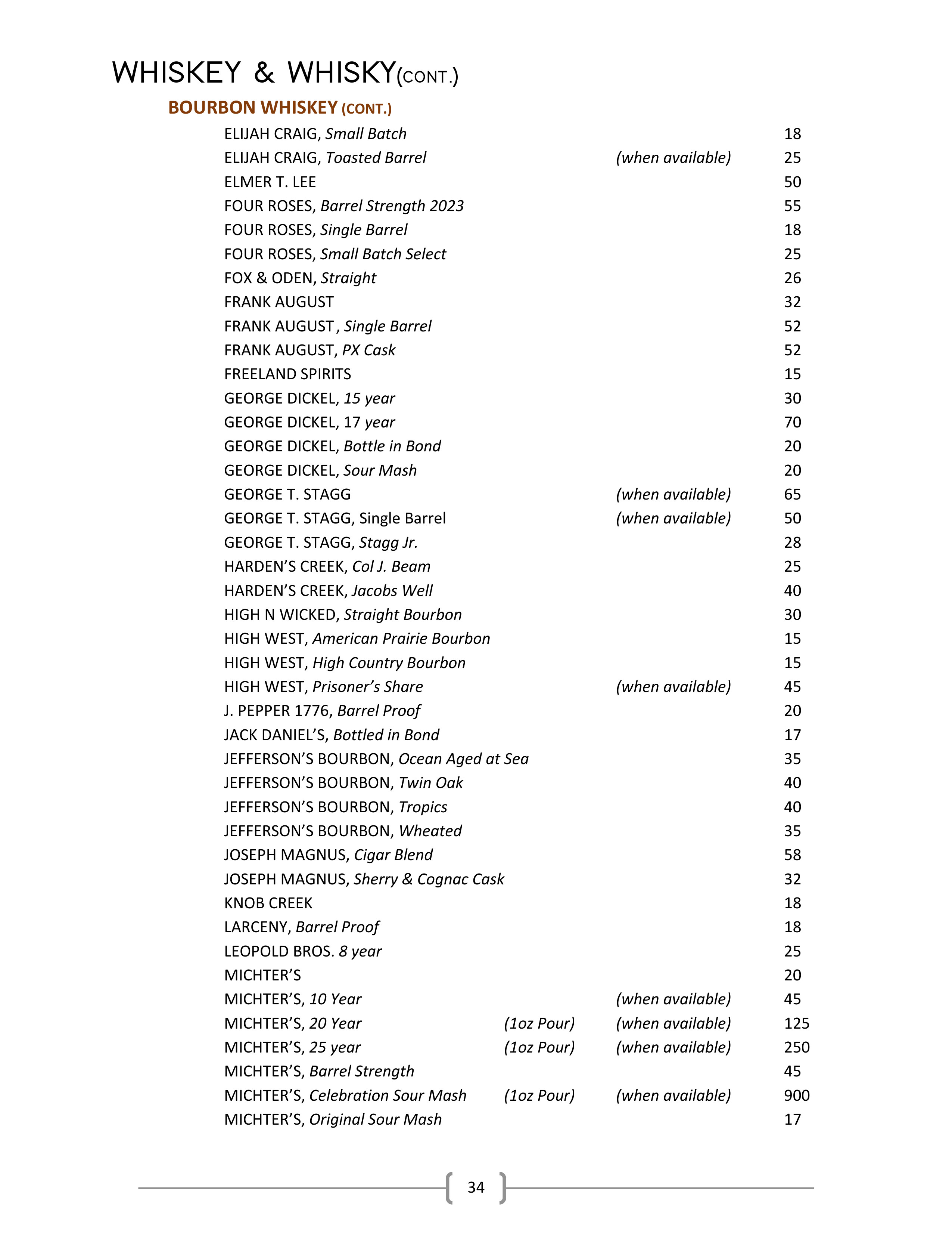 36. Wine & Spirits List - Ascend Prime