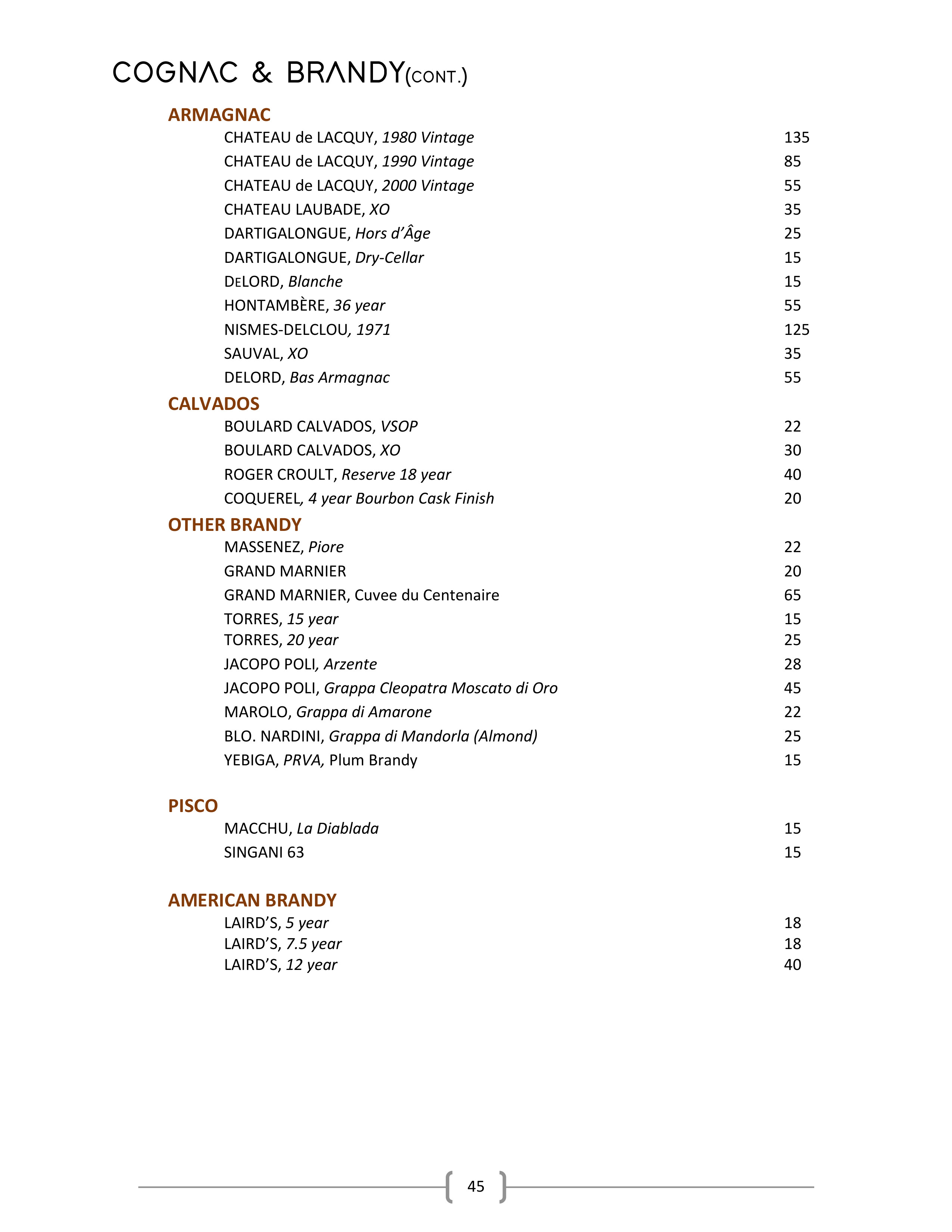 47. Wine & Spirits List - Ascend Prime