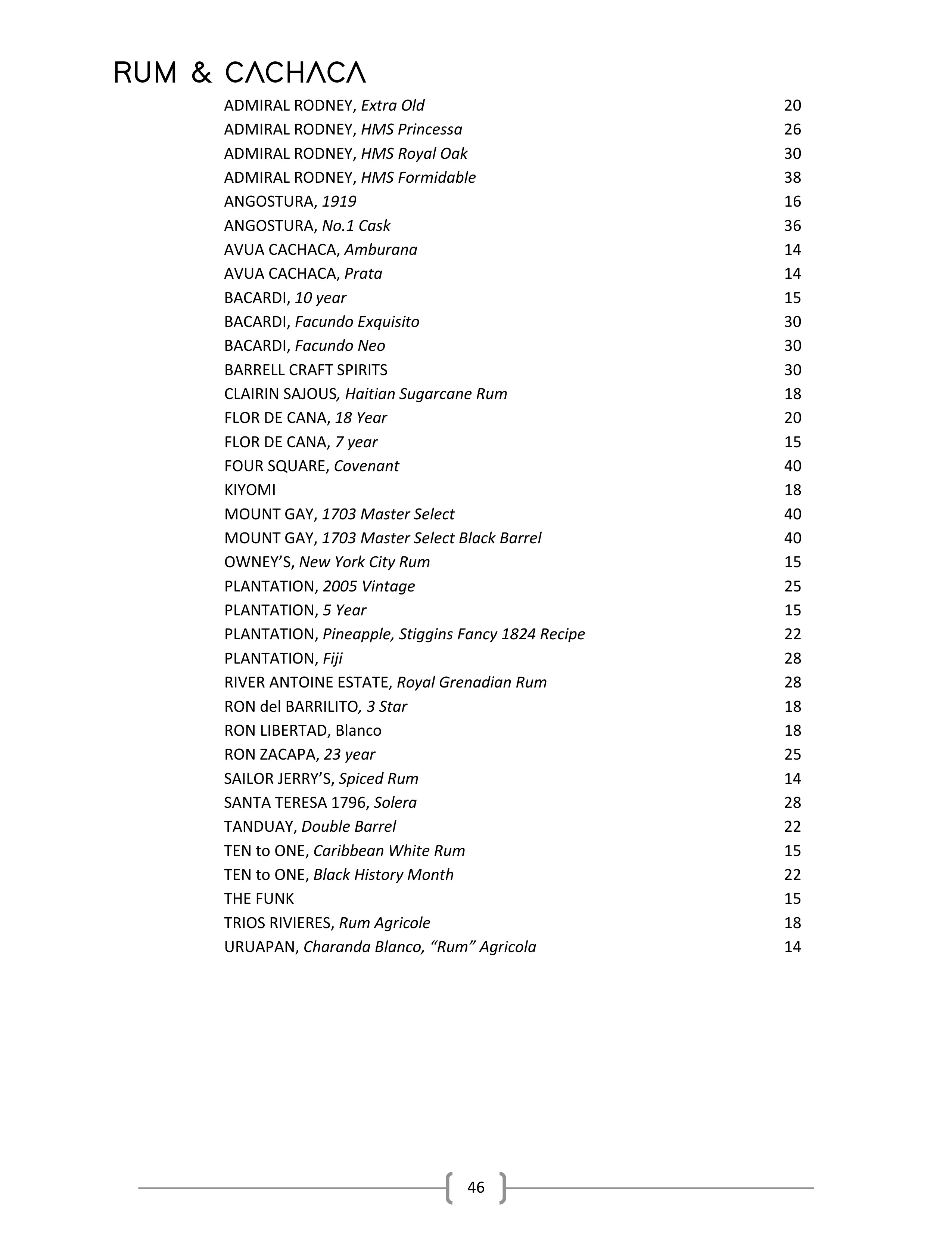 48. Wine & Spirits List - Ascend Prime